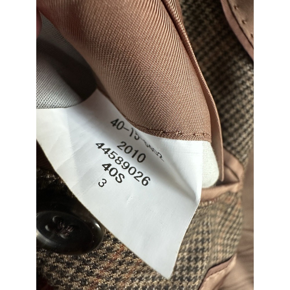 Brooks Brothers Sport Coat Mens 40S Brown 1818 Fitzgerald EThomas Wool Cashmere - Picture 13 of 13